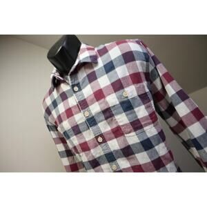 Lucky Brand Saturday Stretch Flannel Shirt Classic Plaid Button Up Mens Large